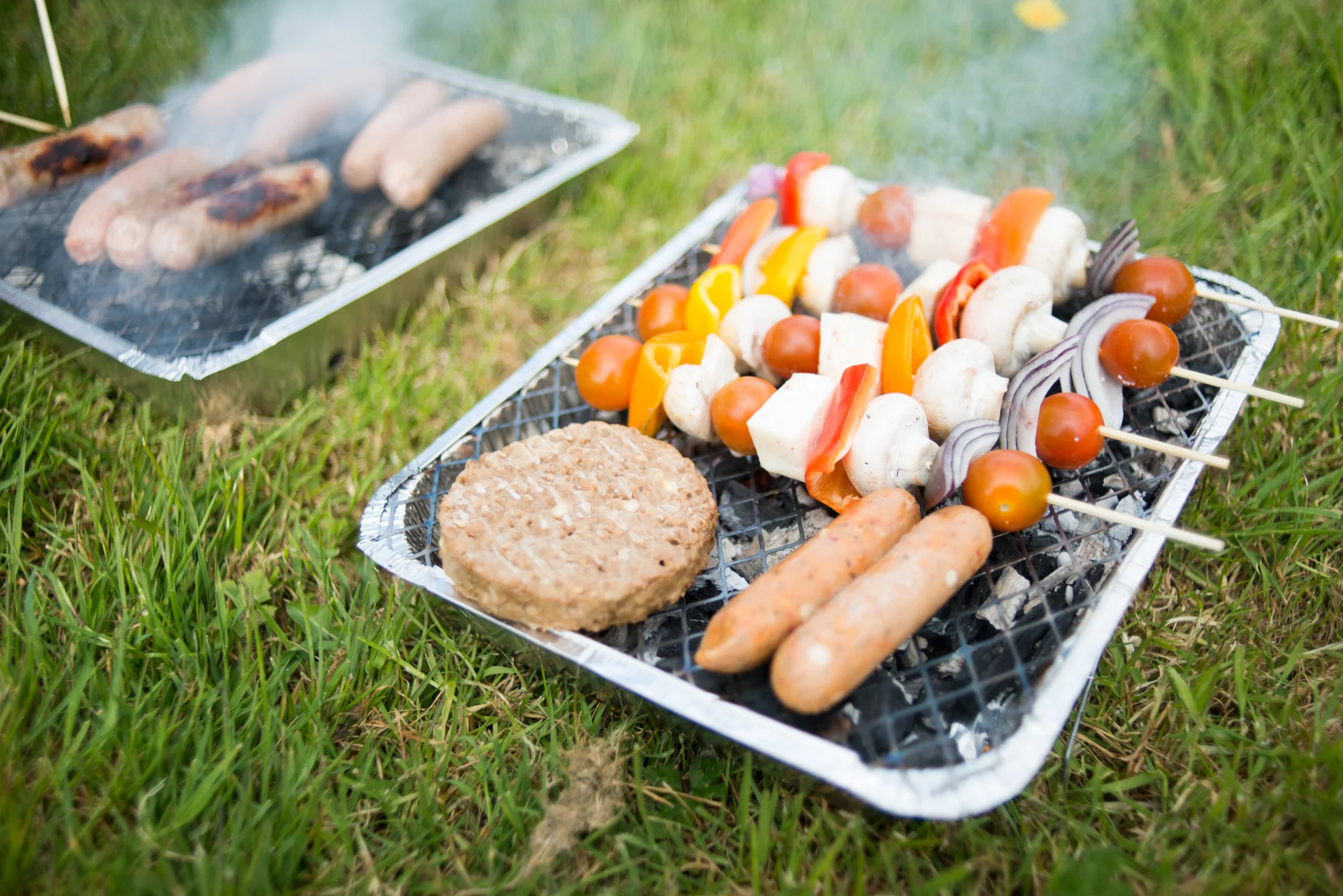 Halloumi kebabs > meaty sausages
