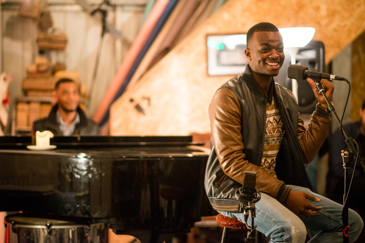 The incredible George The Poet, whose spoken word, backed by improv piano told of his escape from gangs as a teenager in London, to studying at Cambridge University, and a message of hope and hard work for everyone else