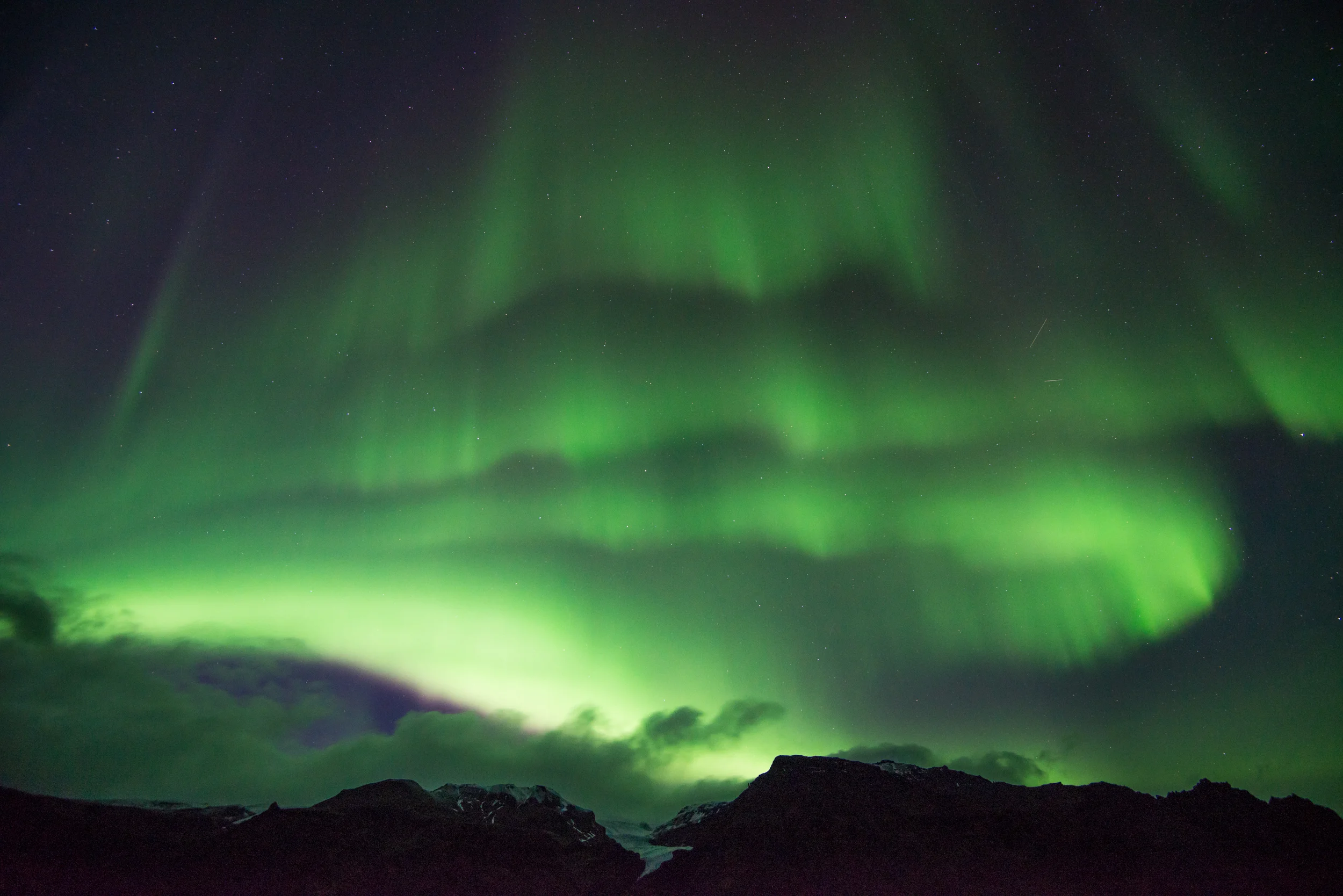 A NASA advisory that global GPS systems from a powerful sun flare meant we'd definitely have some incredible aurora if the clouds ever cleared... and when they did.... Below is NASA's instagram video of what gave us this amazing display