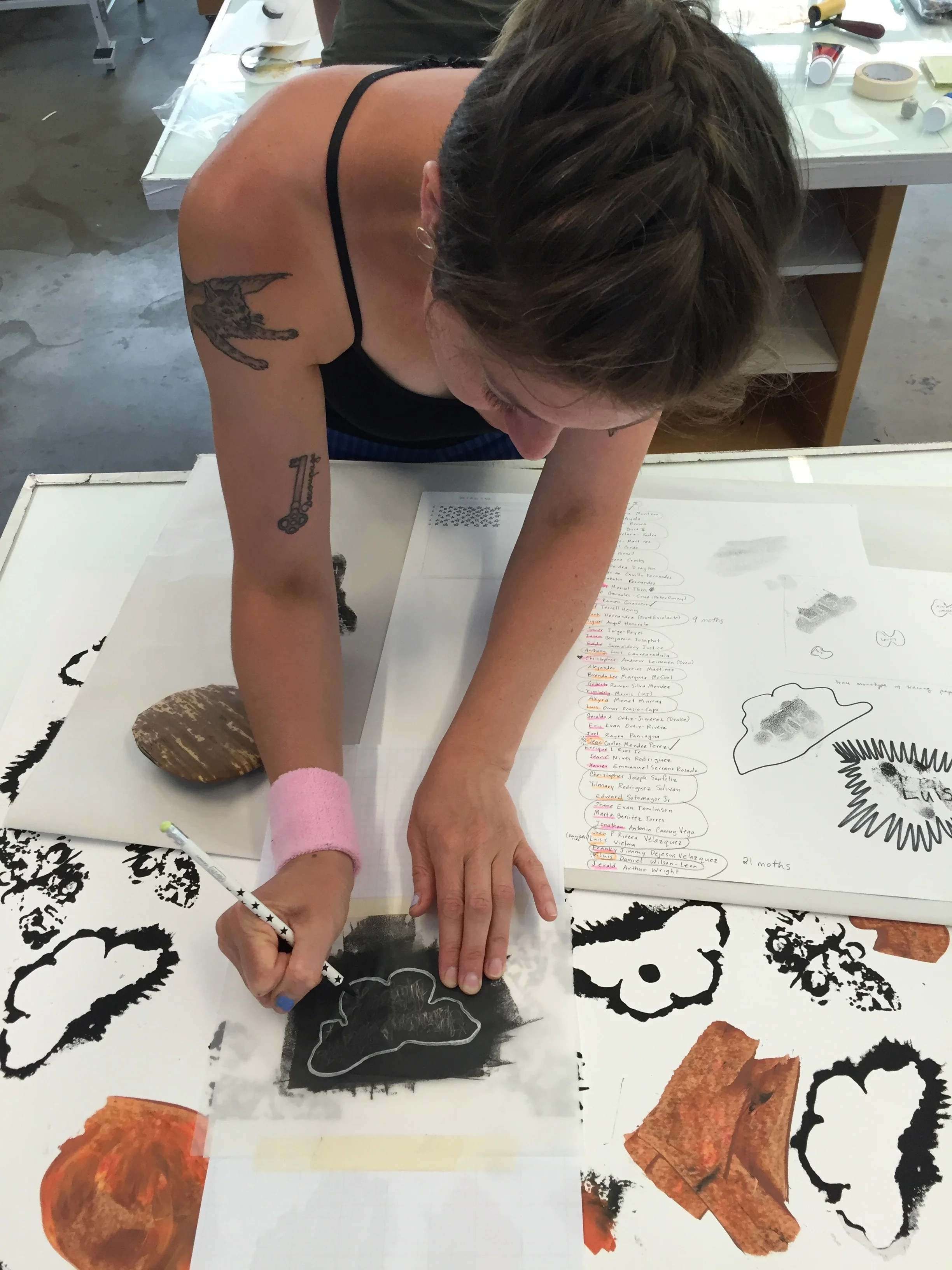 Penland School of Crafts, NC Words and Images workshop team teaching with Stuart Kestenbaum