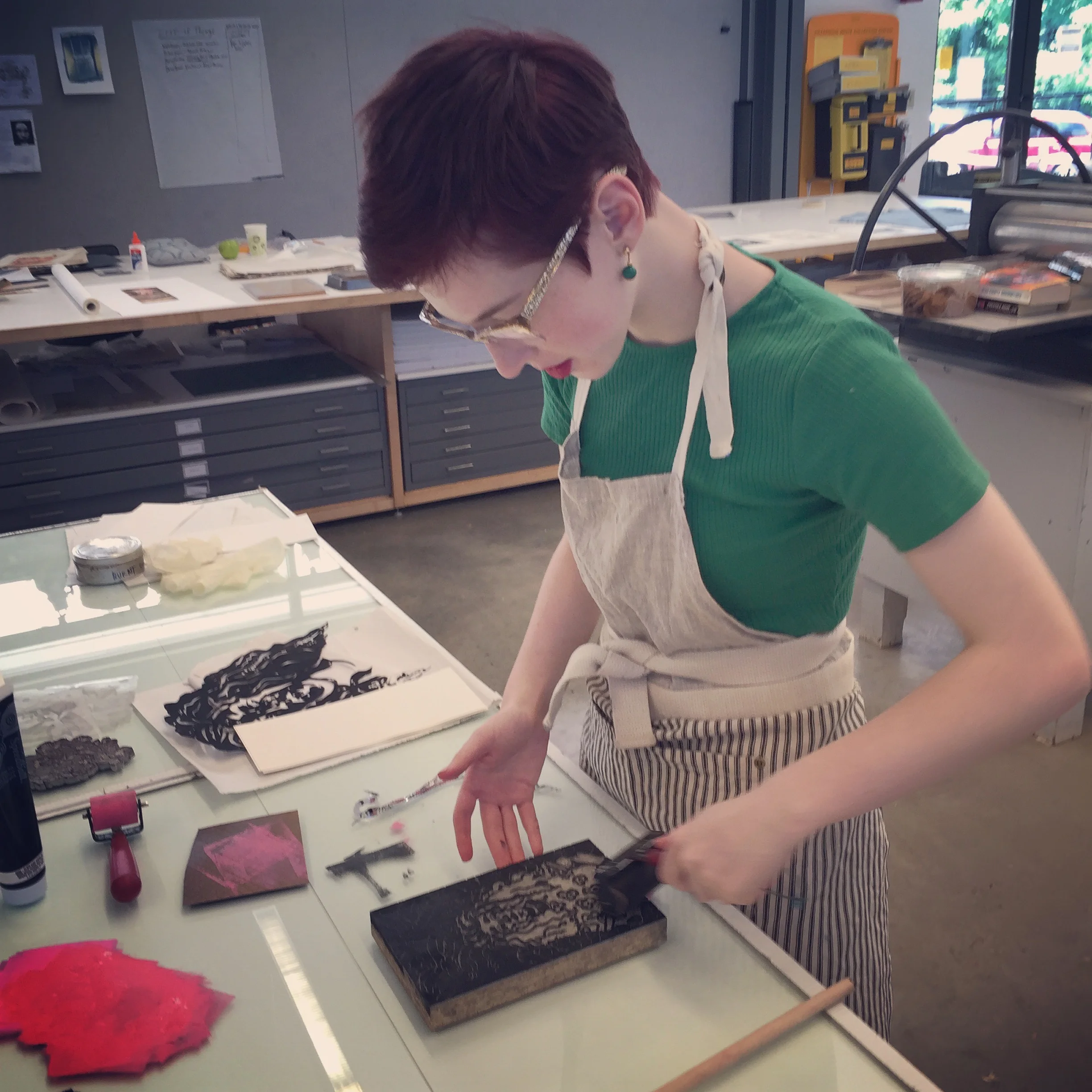Penland School of Crafts, NC Words and Images workshop team teaching with Stuart Kestenbaum