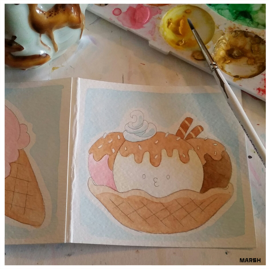  Watercolour greeting cards WIP 