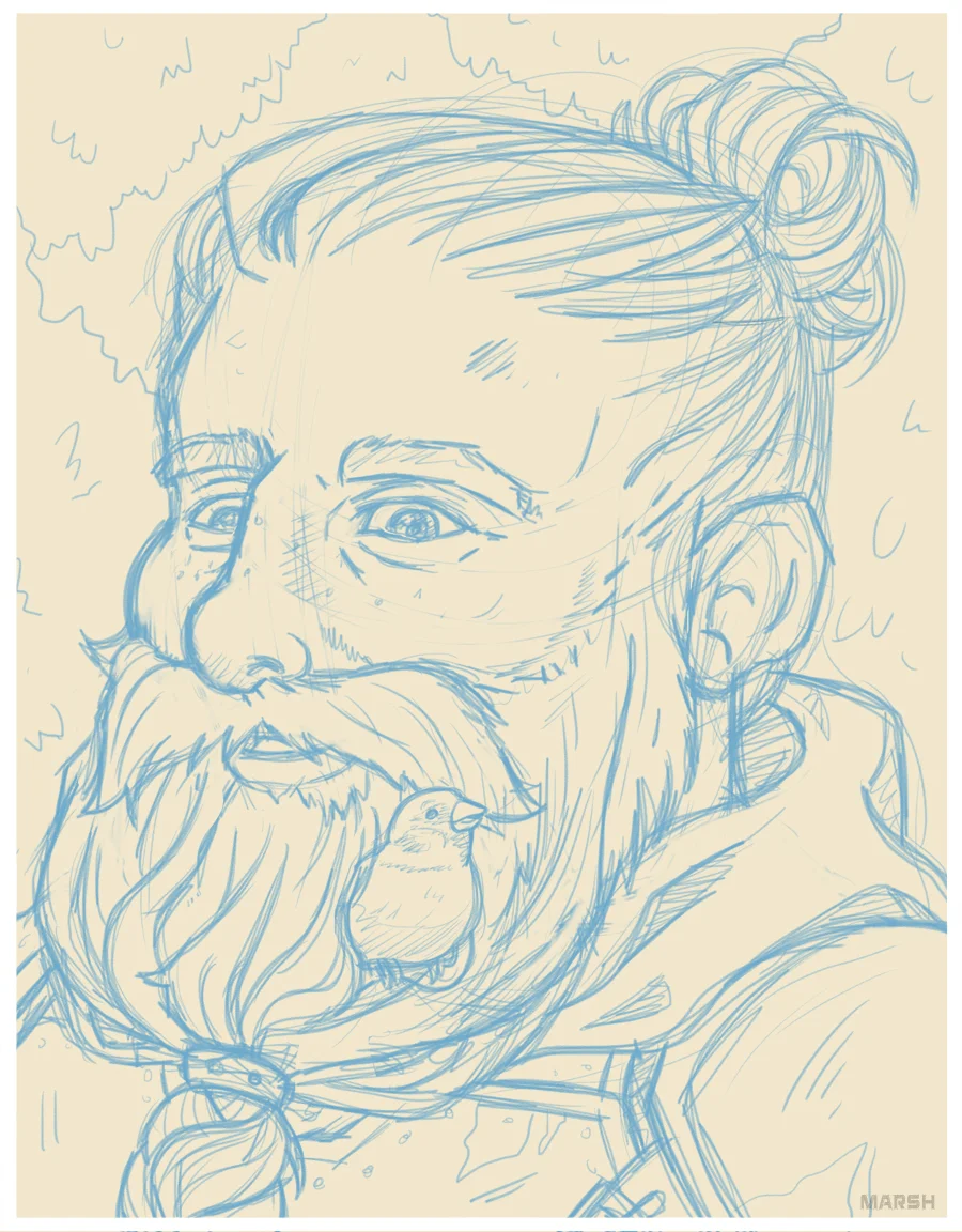 Brindamour Beard - D&D Portrait