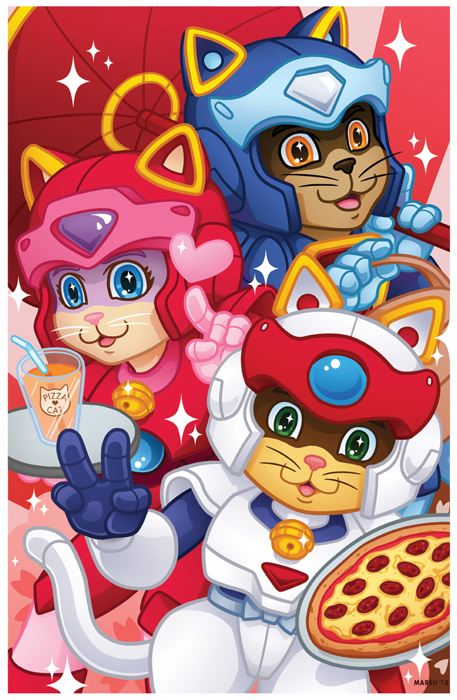  Samurai Pizza Cats! Ooh, Yeah! Started off as one of the weekly sketches that  DigiFlohw  and I do and then I totally had to finish it. 