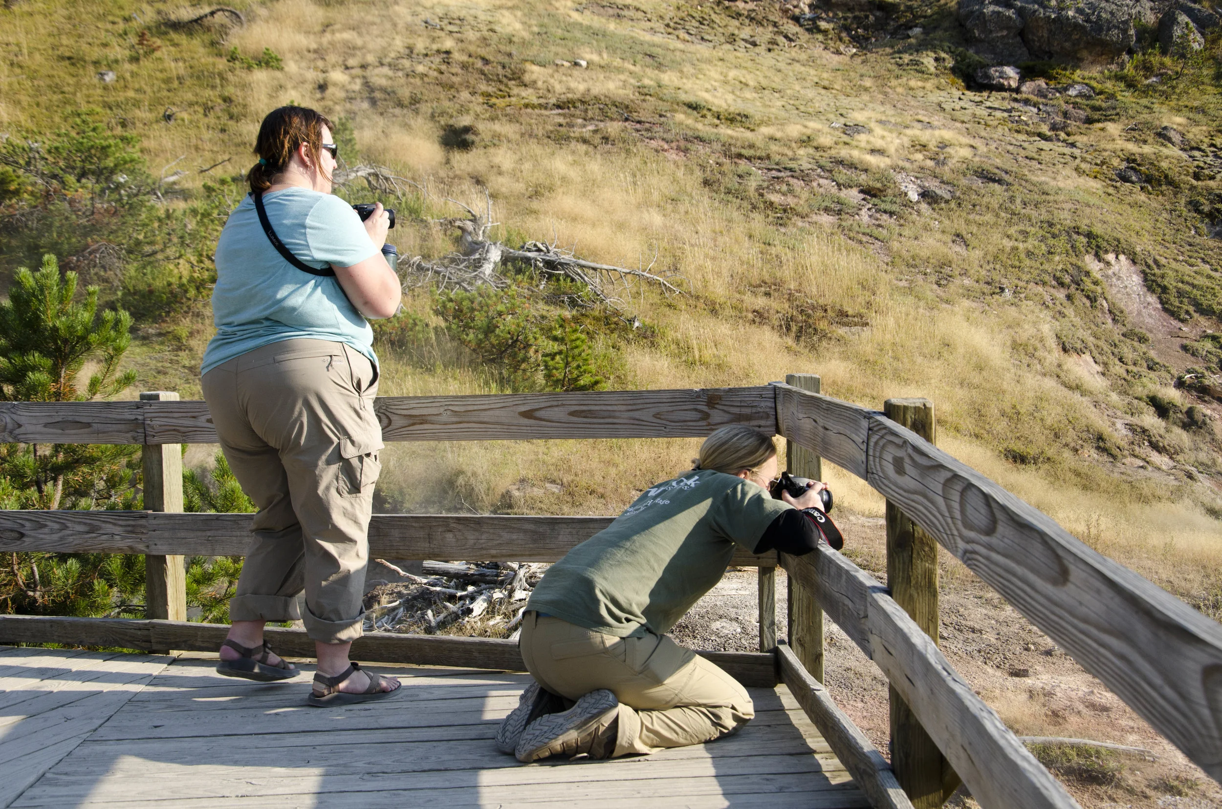 My friend takes photos and so do I