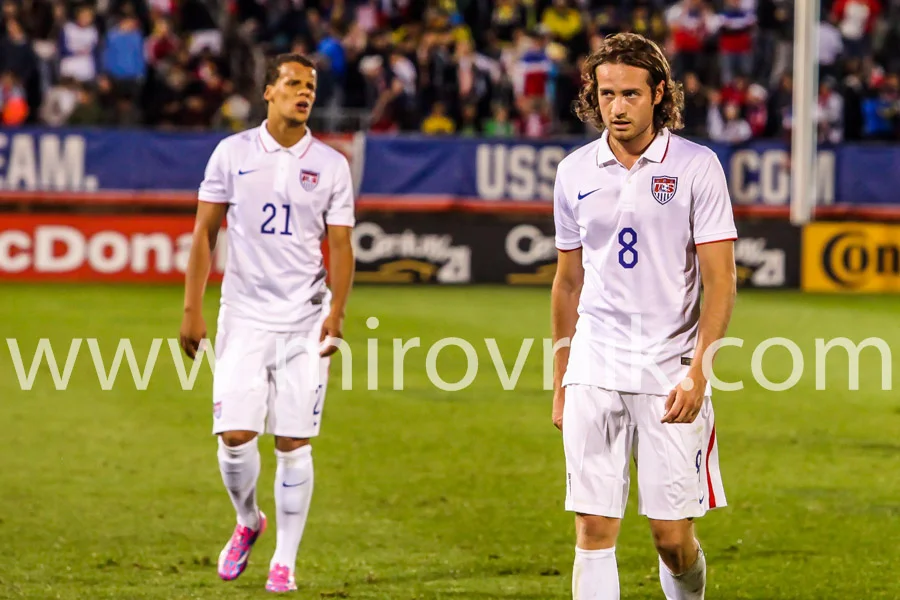 HARTFORD - OCTOBER 10: Mix Diskerud #8 on US International Friendly match between US Men`s National Team vs Ecuador, on October 10, 2014, in Rentschler Field stadium, Hartford, USA.