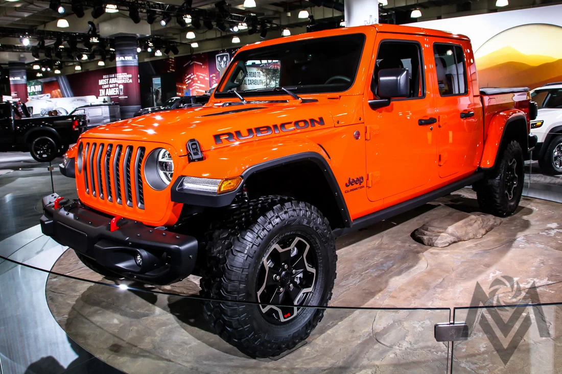 NEW YORK, NY, USA - APRIL 17,2019: Jeep Gladiator 2020 at the New York International Auto Show 2019, at the Jacob Javits Center. This was Press Preview Day One of NYIAS