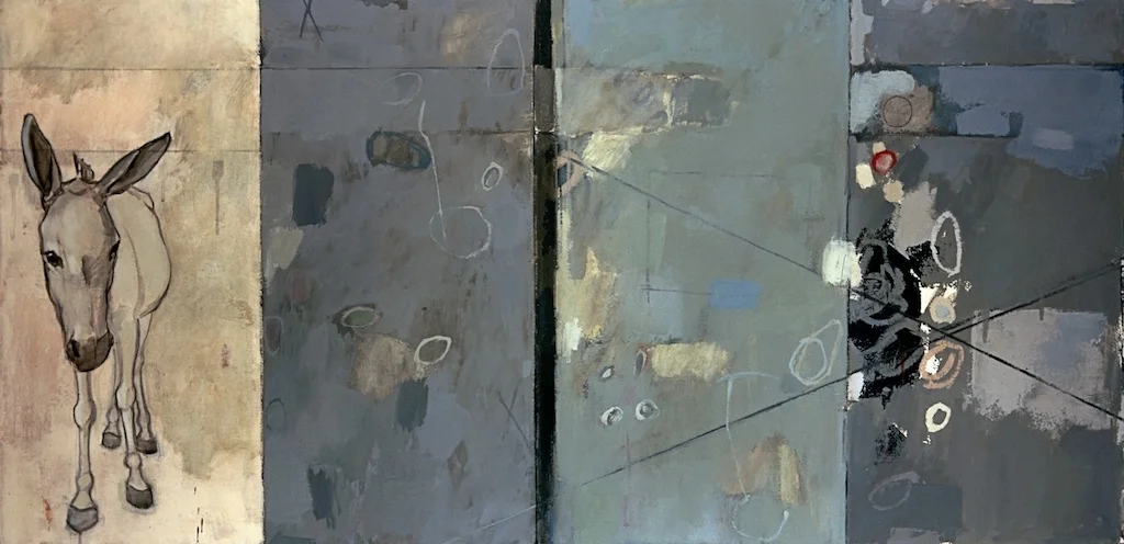 Donkey, 1996, oil on canvas, 31"x63"