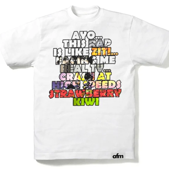 Rap is Like Ziti - Strawberry Kiwi T-Shirt - Ghostface Killah - A Fancy Mess