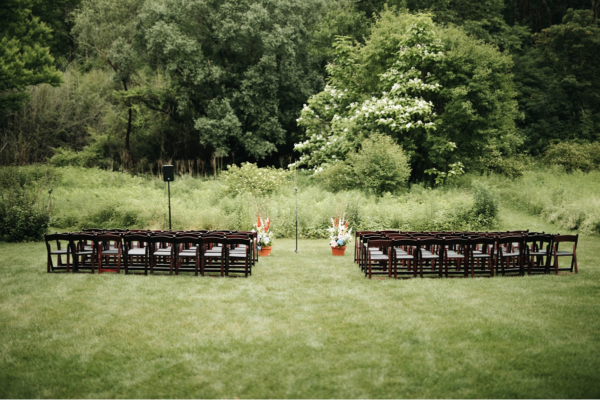 Outdoor ceremony setup at Willowwood Arboretum, NJ