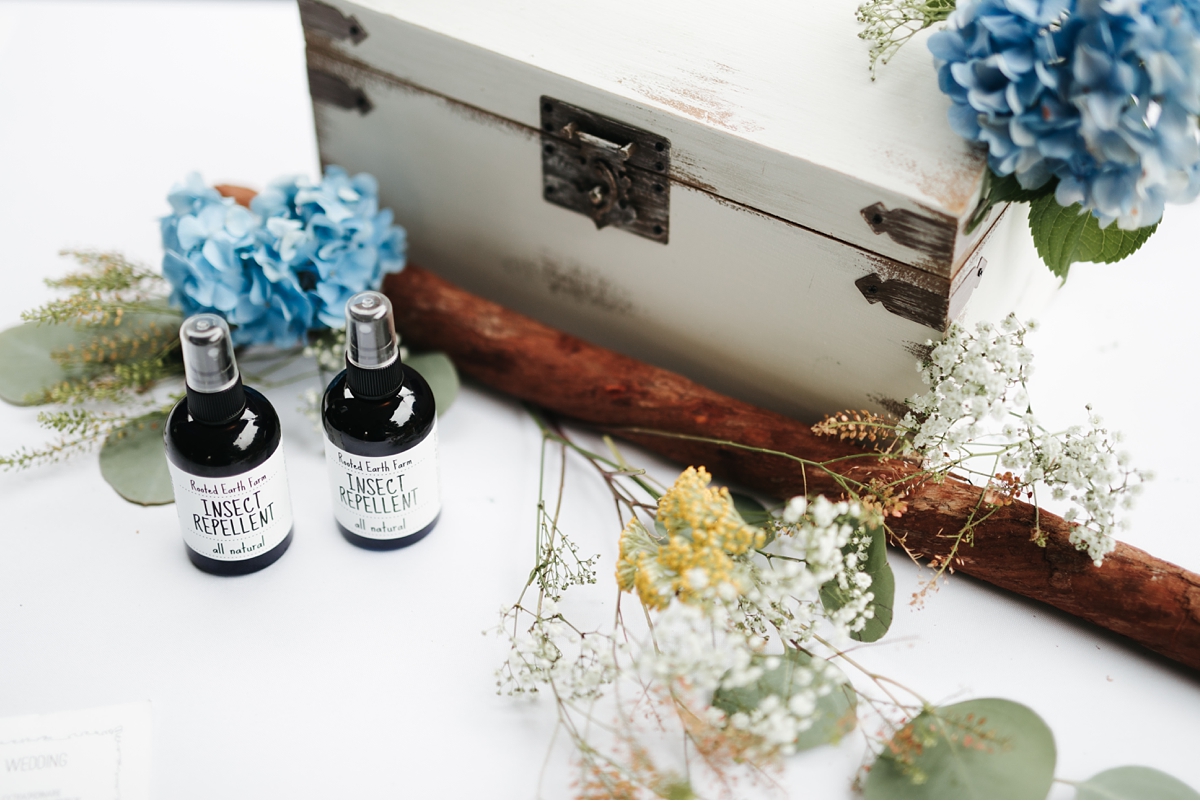 Handmade insect repellent wedding favors