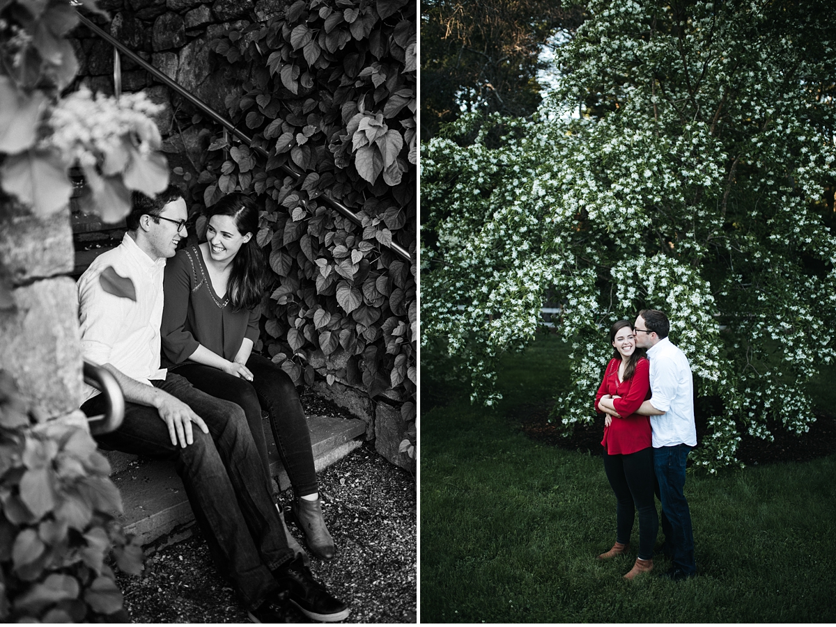 couple diptych at Boston Arnold Arboretum