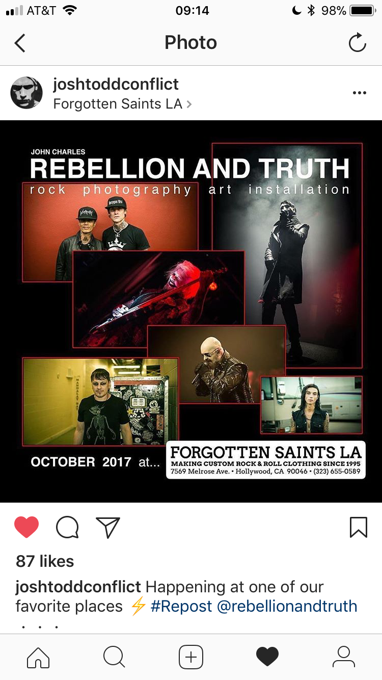 Josh Todd (Buckcherry) posts REBELLION AND TRUTH