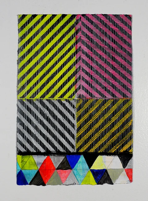 NY12#01, 11" X 7.5", mixed media on paper, 2012 available at Etsy limited edition prints at Art.com textiles at Spoonflower