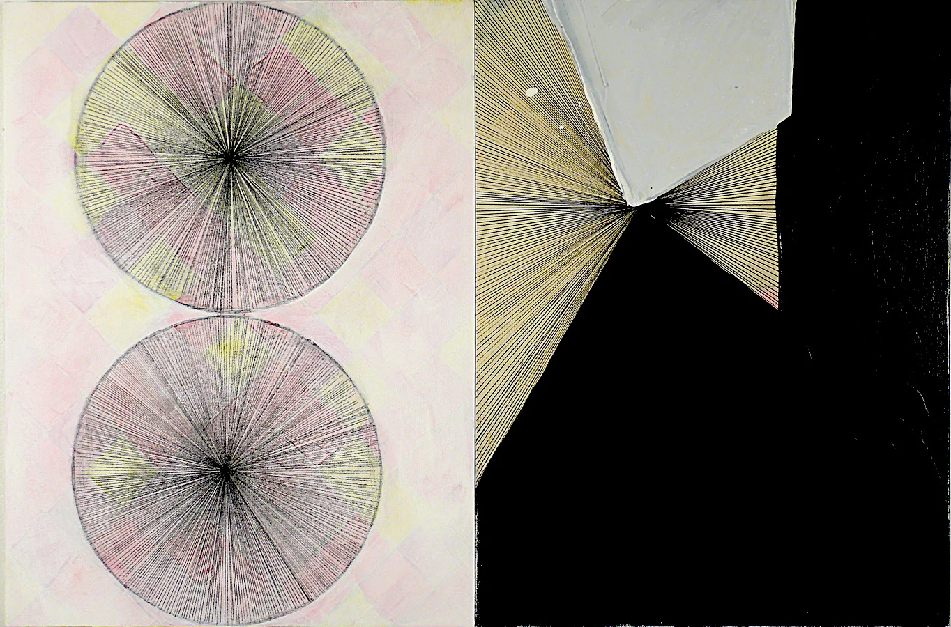 NY11#10, 16" X 24" - 2 pieces, mixed media on panel, 2011
