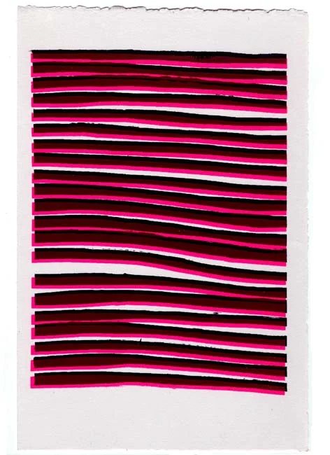 these screen prints are part of a 6 part series. each series has 4 unique prints for a total of 24 prints. 11" x 7.5", water-based printing inks on Stonehenge light grey or black paper, signed and numbered on the back. available at Etsy