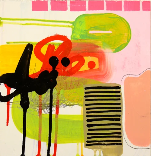 N Y10#08, 10" x 10", mixed media on paper, 2010