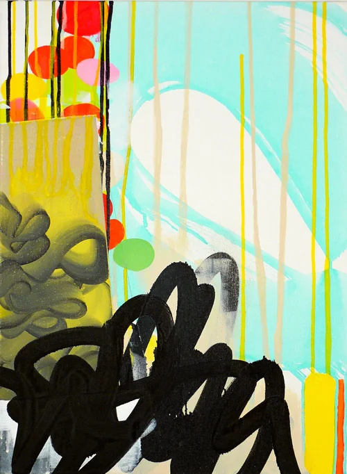 NY10#12, 24” x 18”, mixed media on canvas, 2010 available at Etsy limited edition print available at Art.com