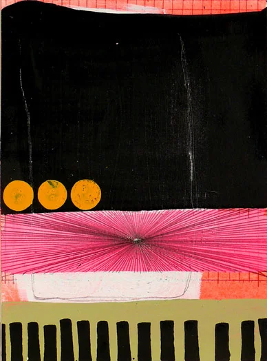 NY10#30, 8"x6", mixed media on paper, 2010, SOLD