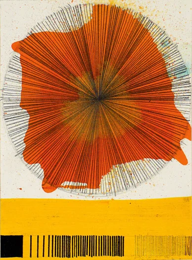 NY10#33, 8"x6", mixed media on paper, 2010, SOLD