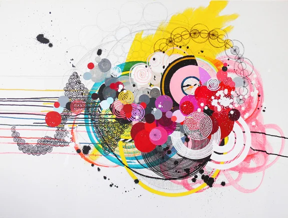 ny.08.#14, 30" x 40”, mixed media on canvas, 2008 SOLD