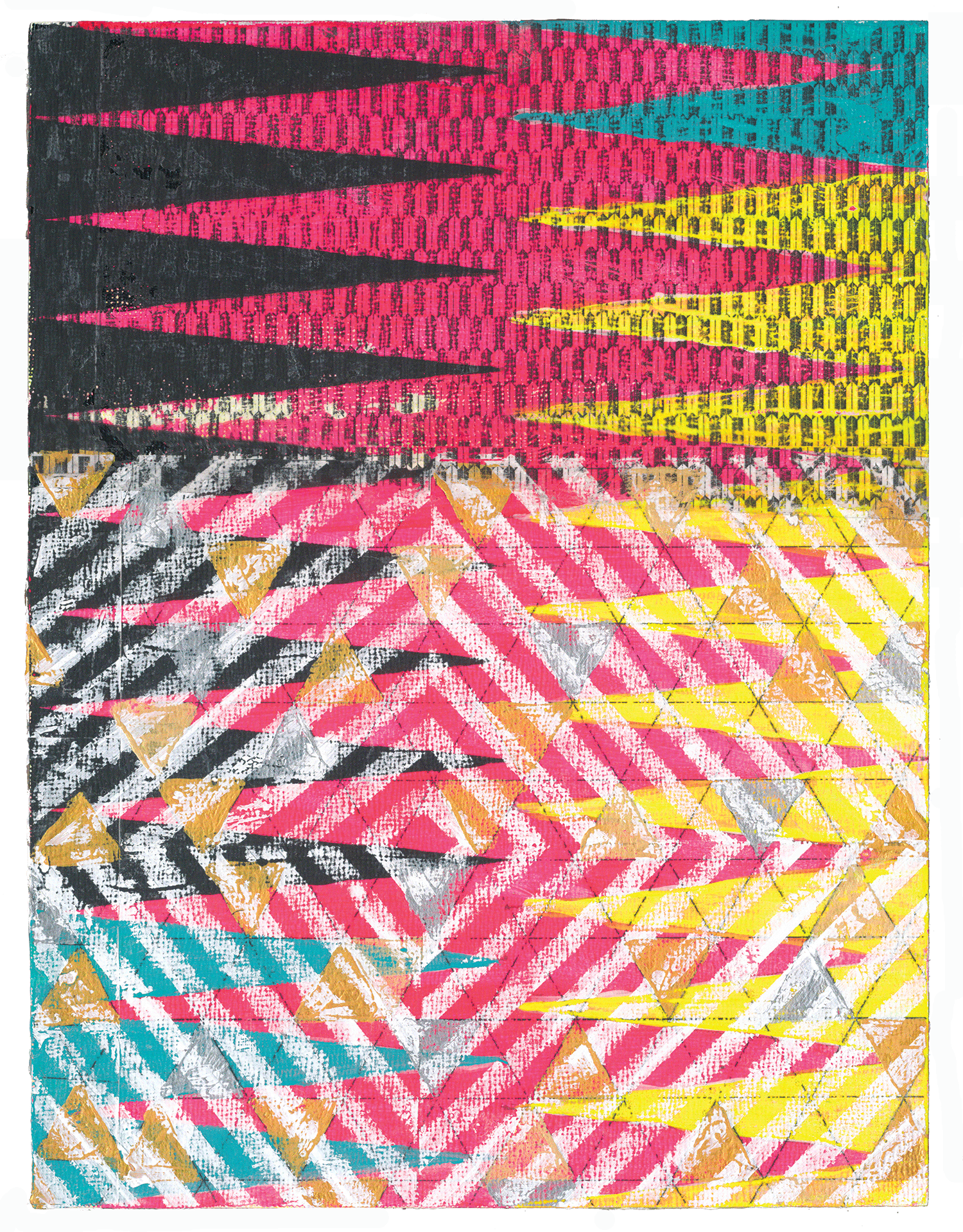 NY13#23, 12" X 9", mixed media on panel, 2013 available at Etsy limited edition print & framing at Art.com textiles at Spoonflower other wares at Society6
