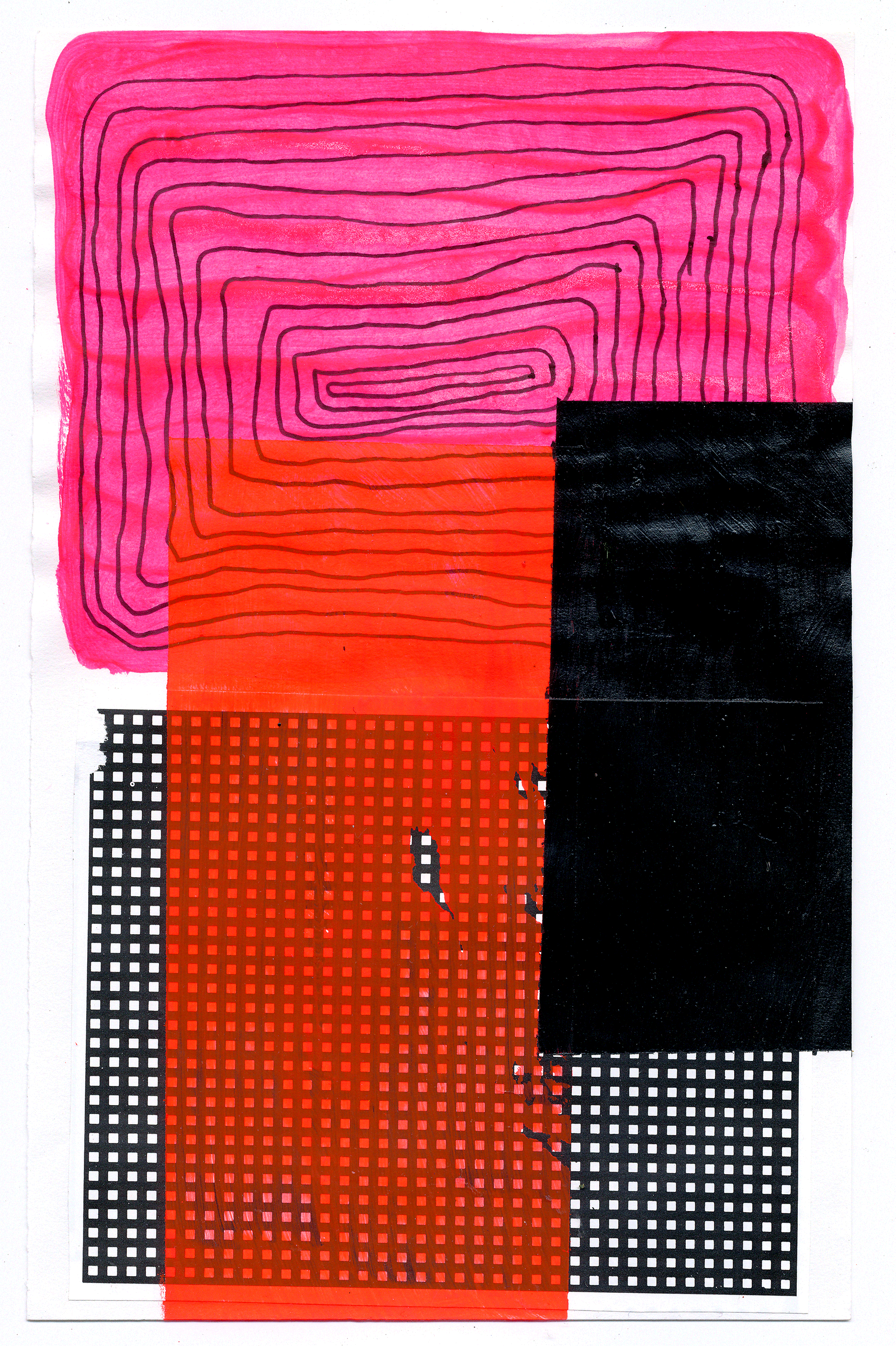   NY14#11, 9"x 5.5", mixed media collage, 2014 SOLD    