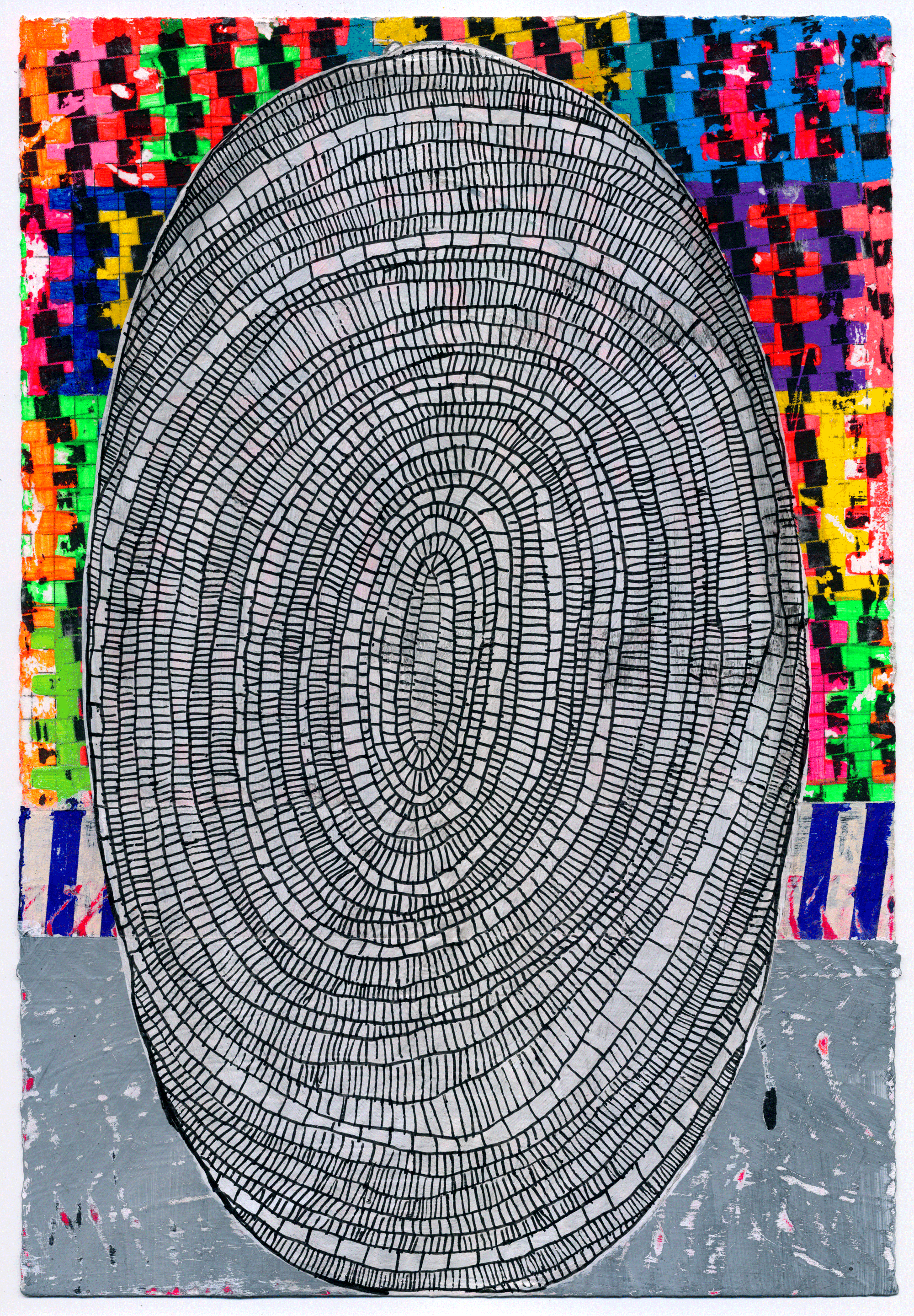 NY14#14, 11" x 7.5", mixed mediums on paper, 2014 available at Etsy