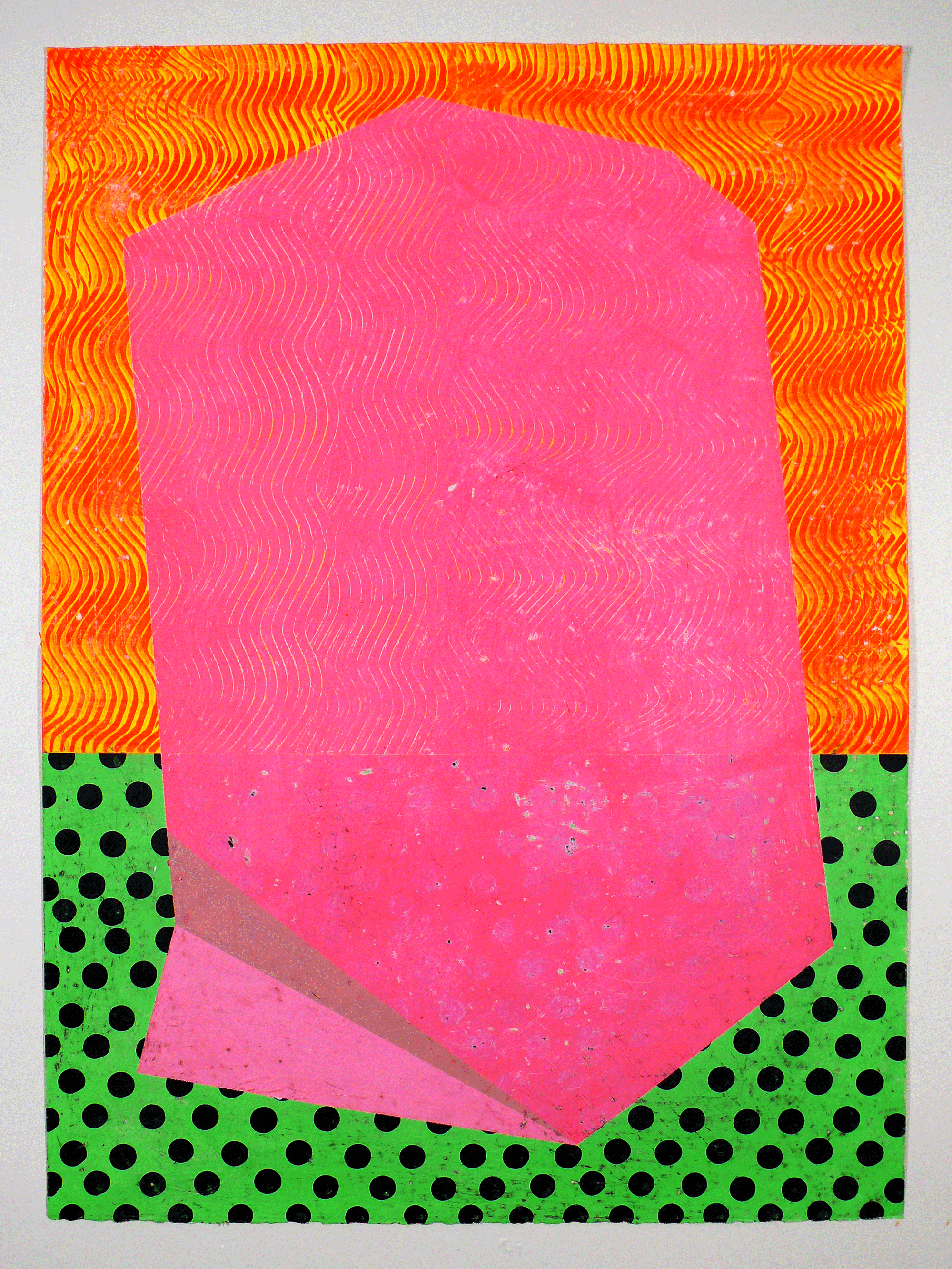NY14#20, 22" x 30", mixed mediums on paper, 2014 SOLD This is part of a limited series, paintings NY14#18-22