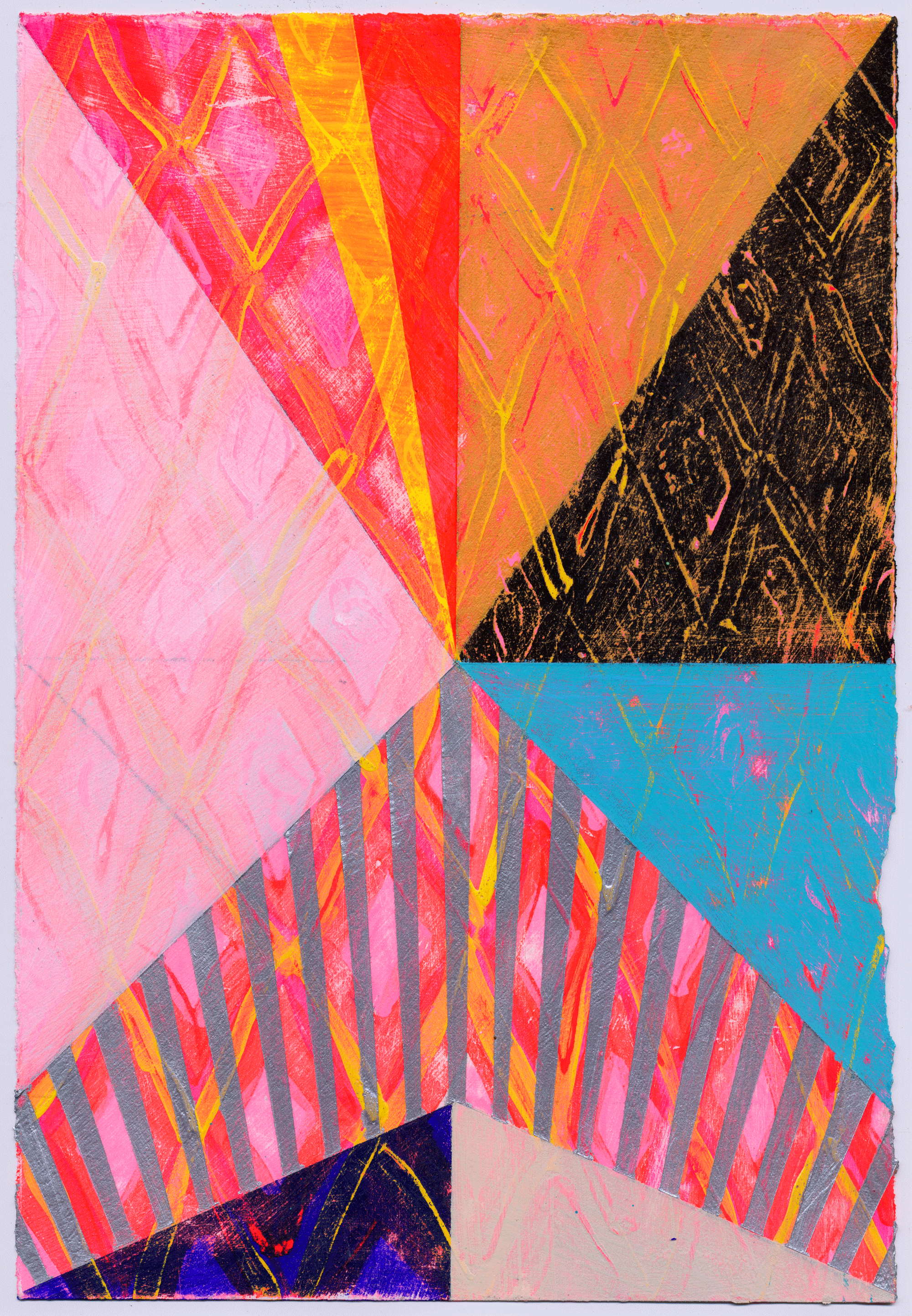 NY15#02, 11" x 7.5", mixed mediums on paper, 2015 Dress available at PAOM SOLD