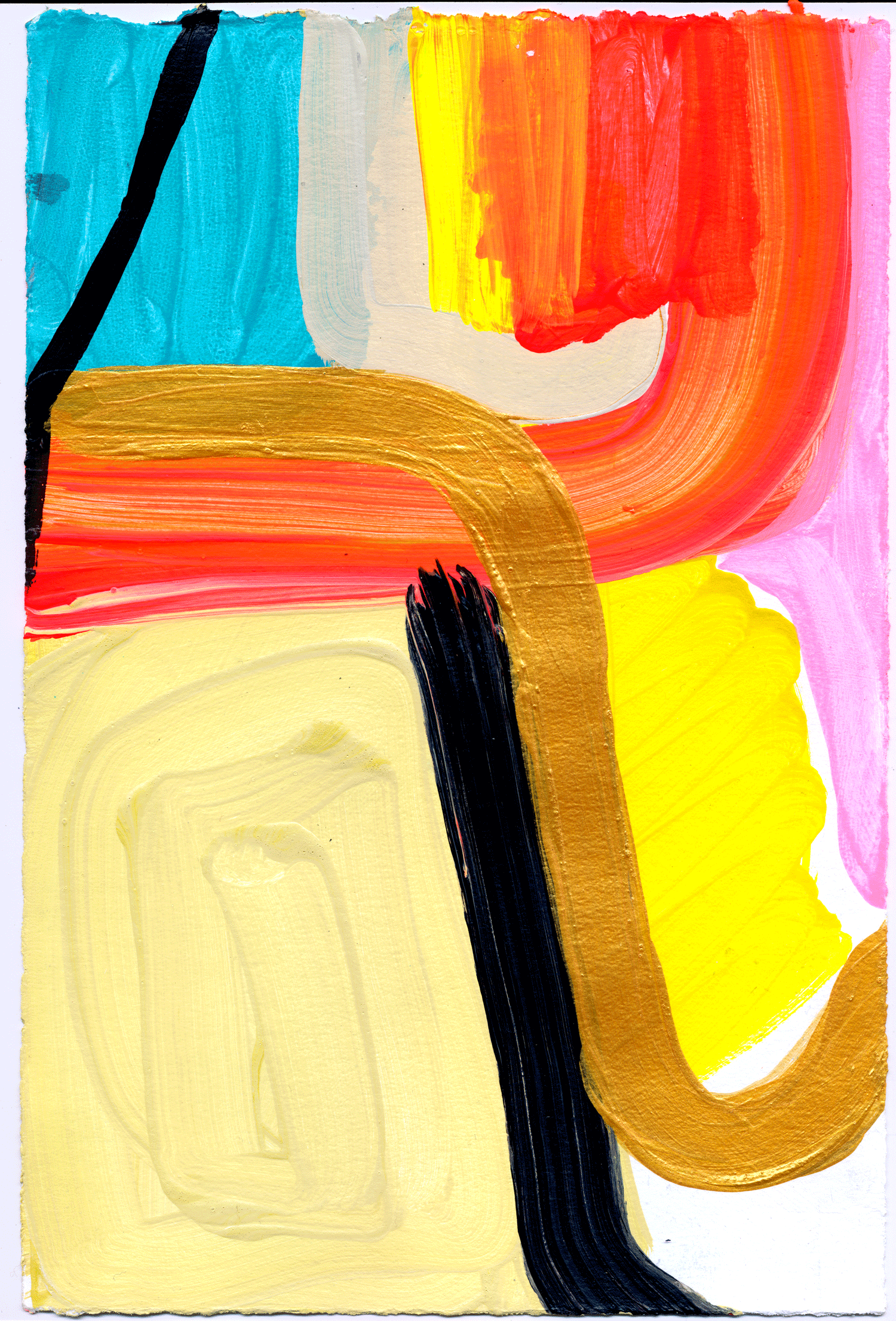 NY15#10, 11" X 7.5", mixed media on paper, 2015
