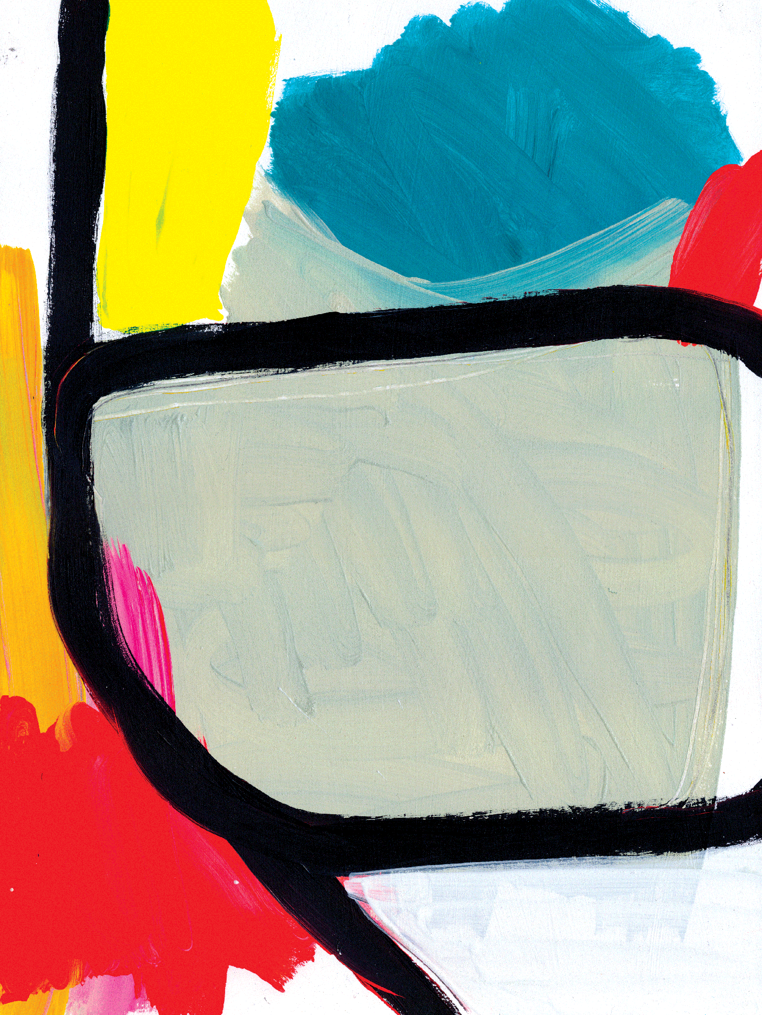 NY15#07, 15" X 11", mixed media on paper, 2015