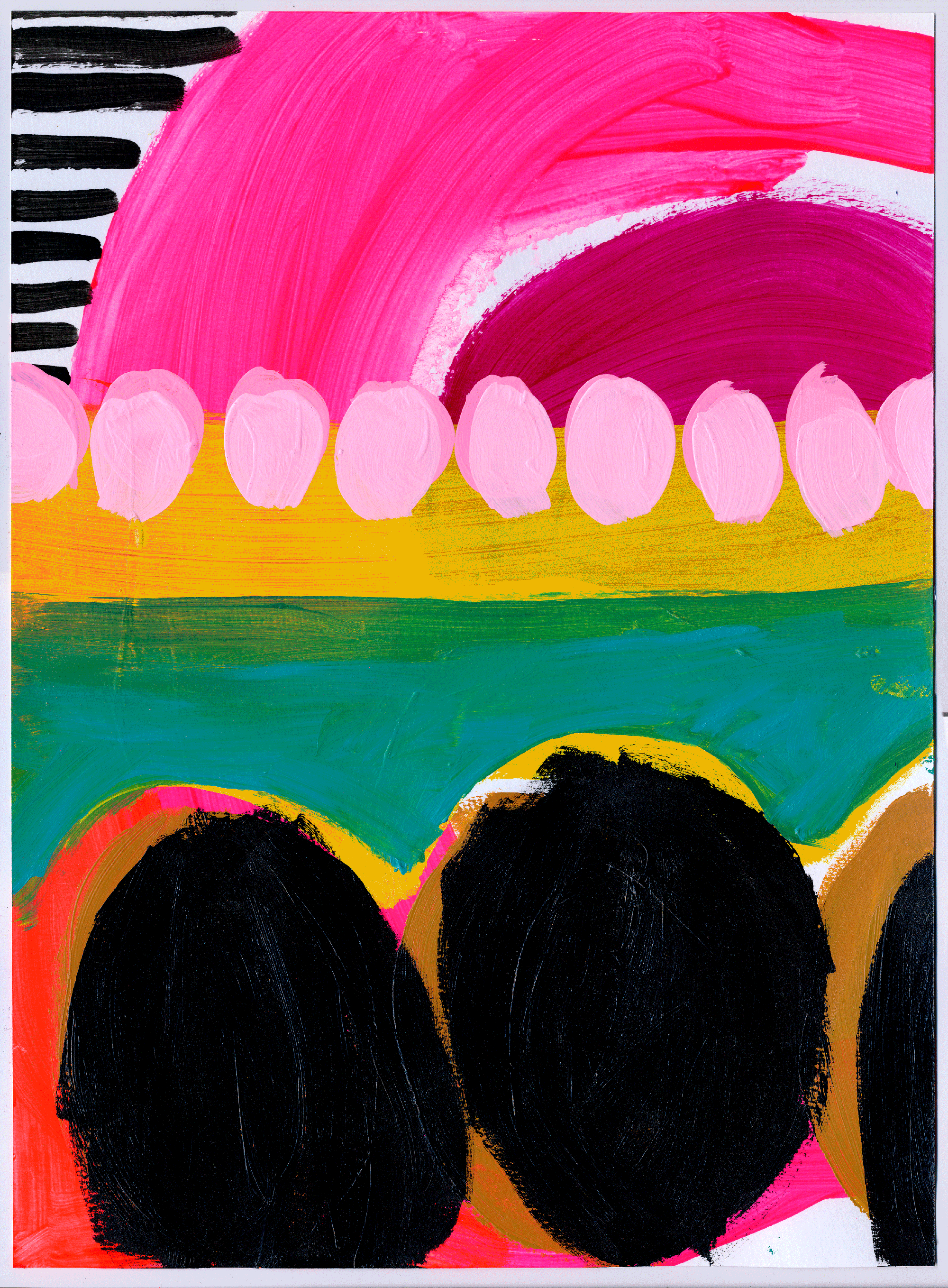 NY15#08, 11" X 15", mixed media on paper, 2015