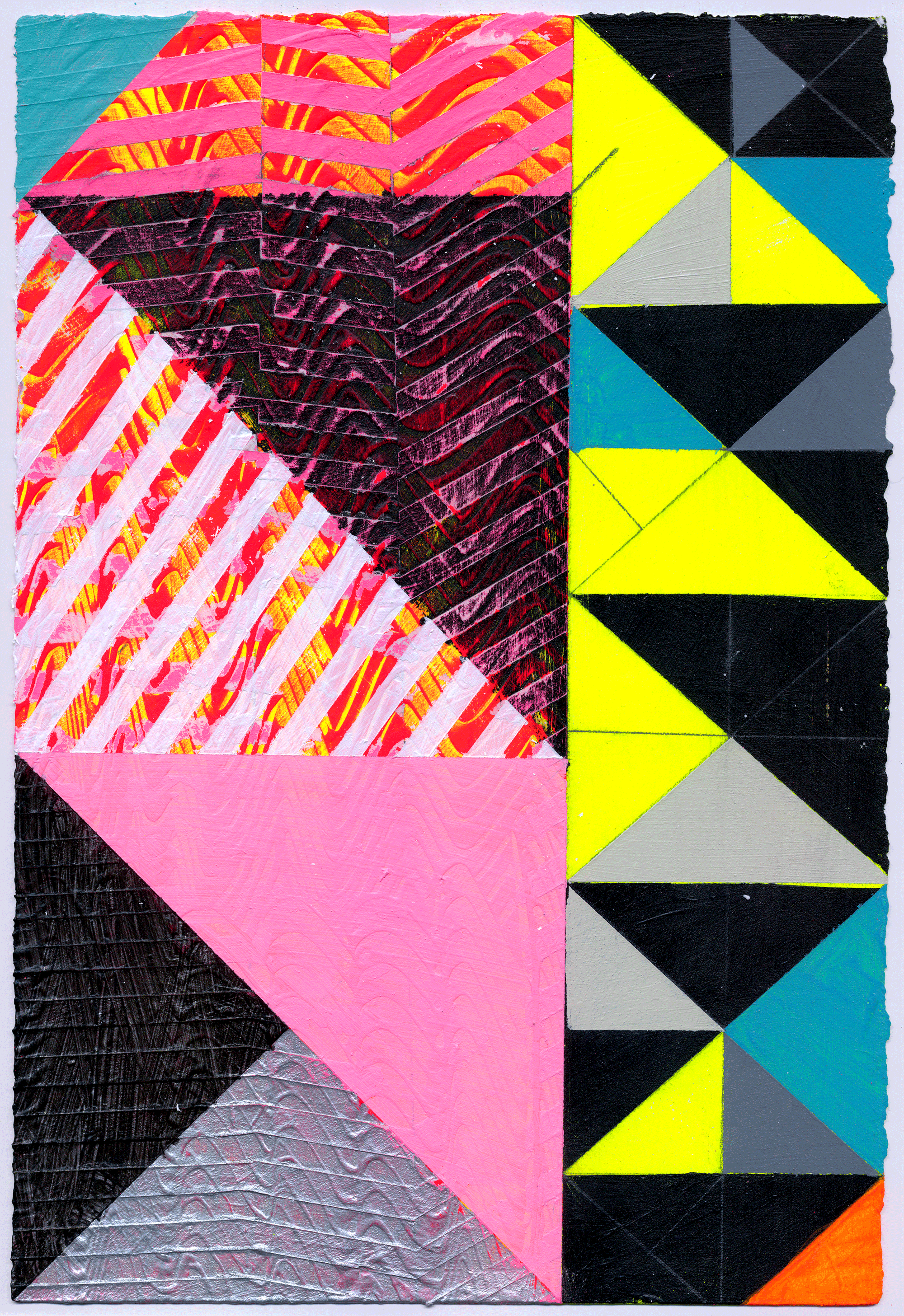  NY15#19, 7.5" X 11", mixed media on paper, 2015 SOLD 