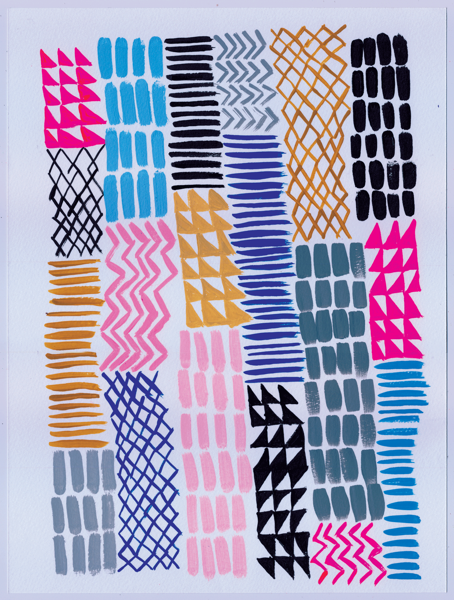 Jennifer Sanchez, geometric patterns, nyc art, art for sale