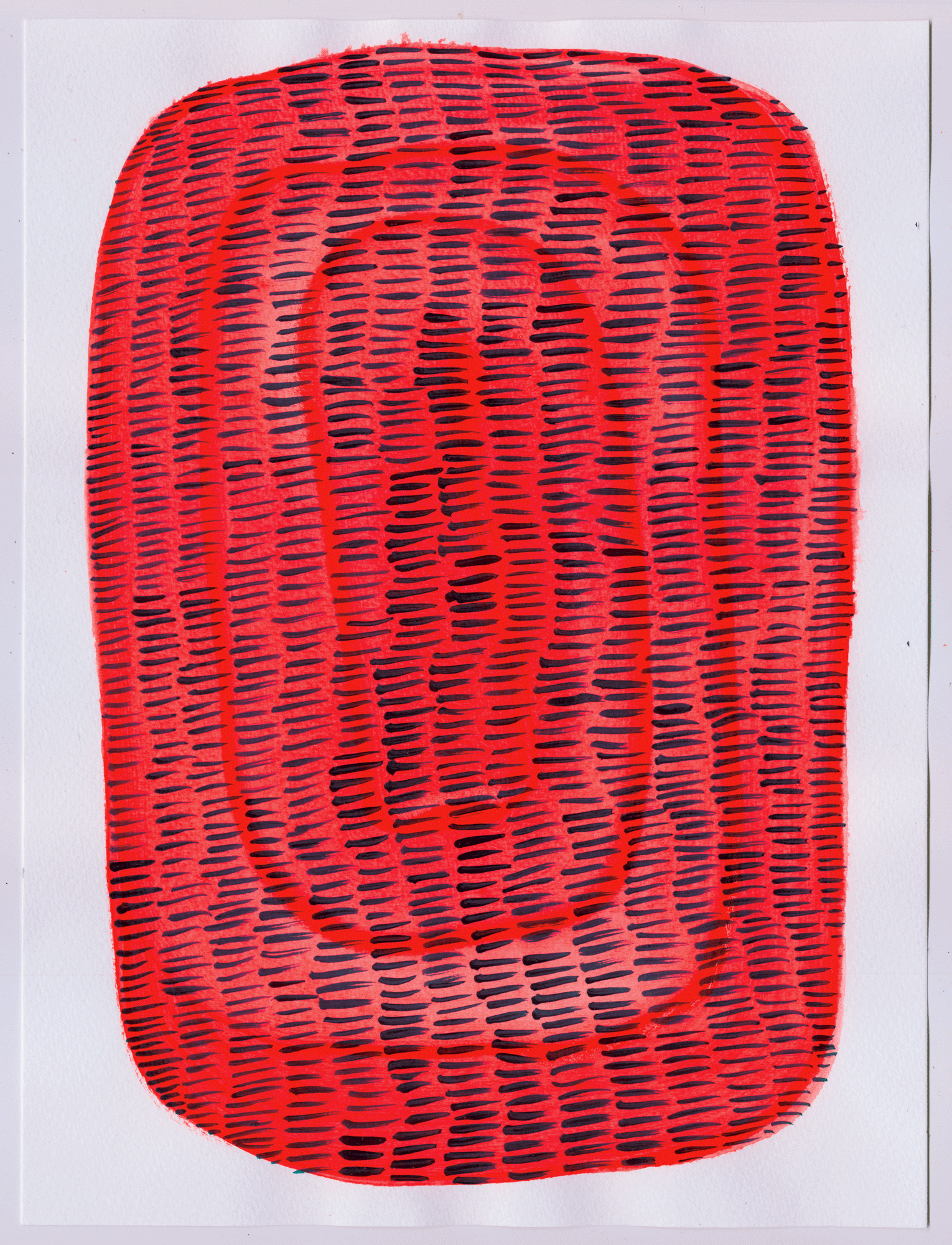 Jennifer Sanchez, red, geometric patterns, nyc art, art for sale
