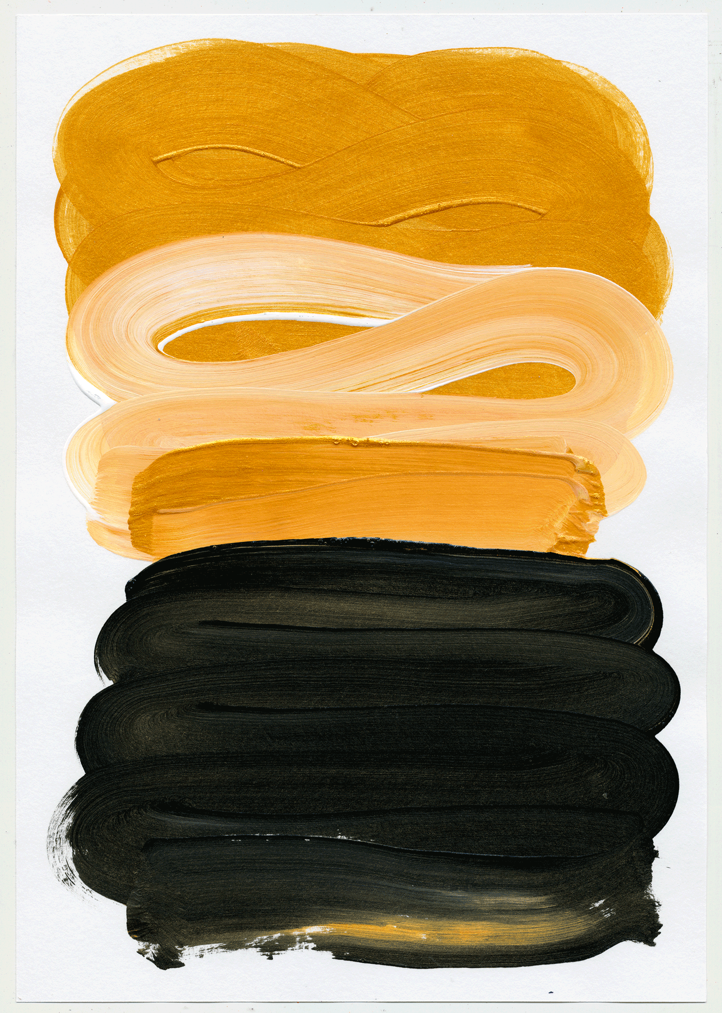 NY1719 10" X 7", acrylic on paper, 2017 available at Etsy these 2 ladies were made for the love of glorious, luscious metallic paint. schmeared on paper like scallion cream cheese on a pumpernickel bagel.