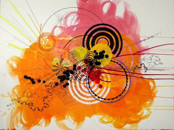 NY0801, 22” X 30”, mixed media on paper, 2007