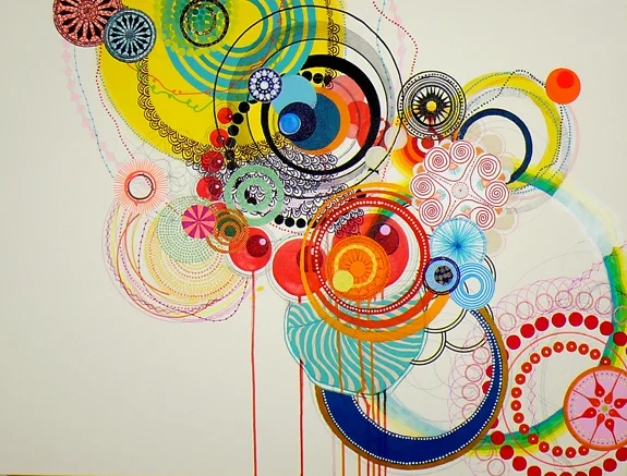 NY0907, 40" x 30", mixed media on canvas, 2009