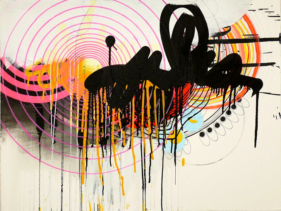 NY1003, 22" x 30", mixed media on paper, 2010