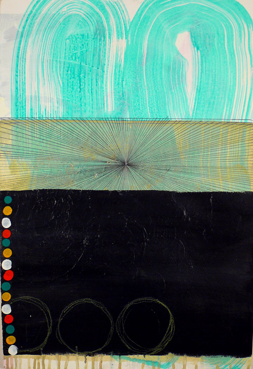  NY1020, 22" X 15", mixed media on paper, 2010 