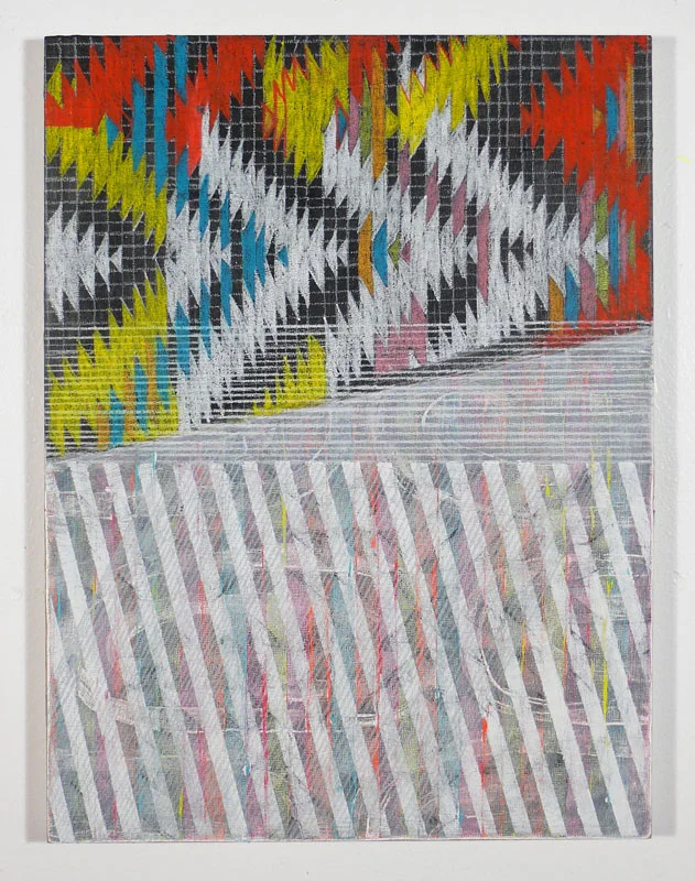 NY1220, 16" X 12”, mixed media on panel, 2012