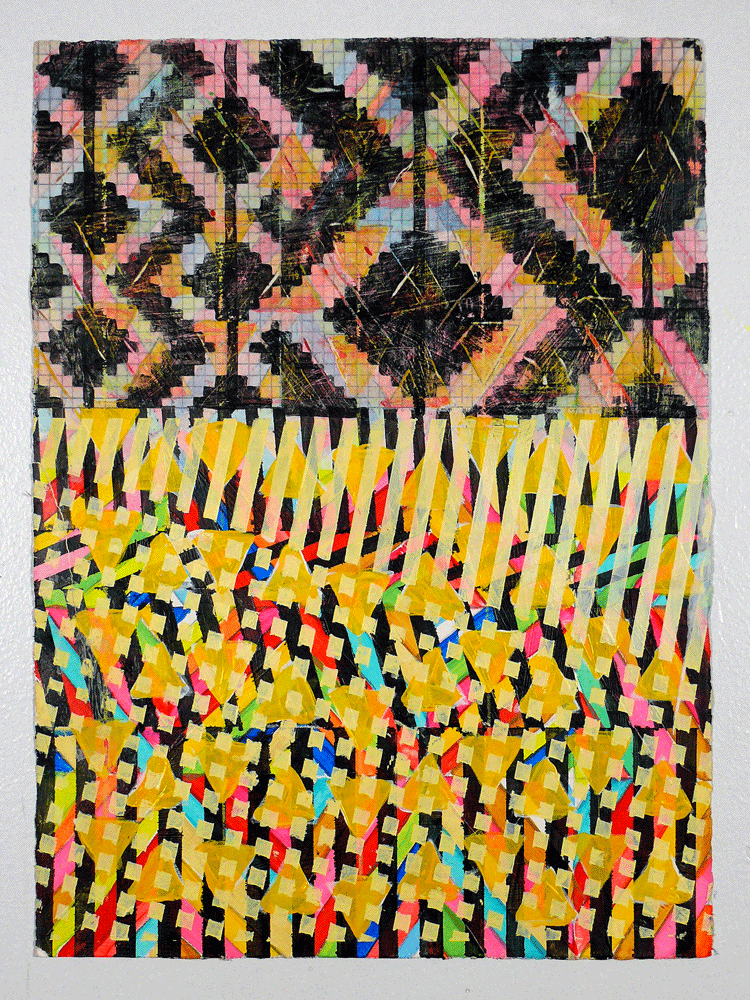 NY1224, 15" X 11”, mixed media on paper, 2012