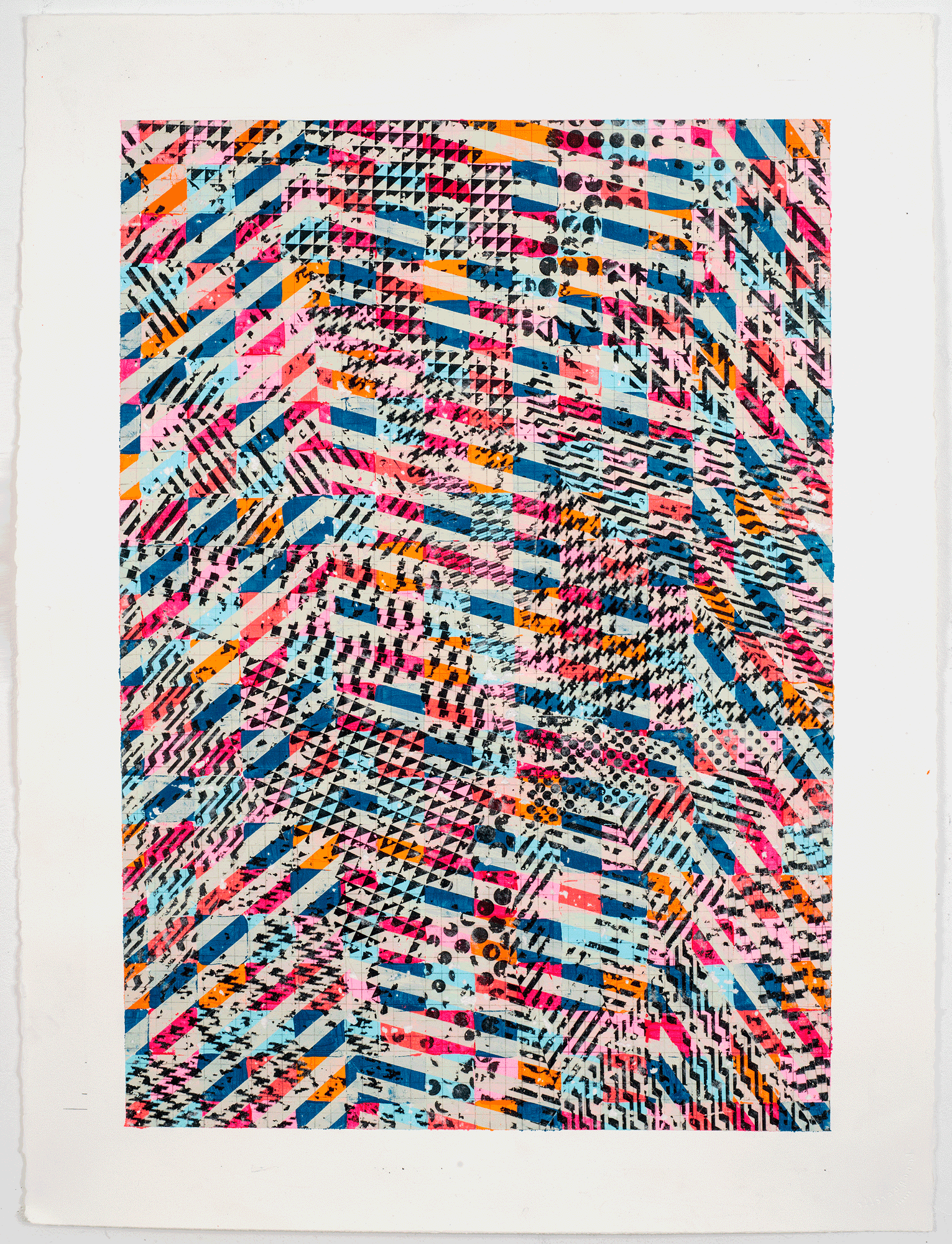  NY1665, 30" X 22", acrylic on paper, 2016 