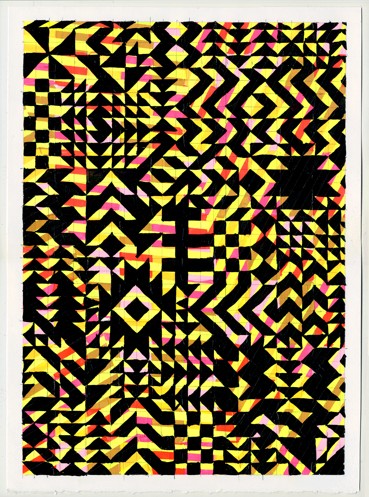  NY1711, 15" X 11", acrylic on paper, 2017 