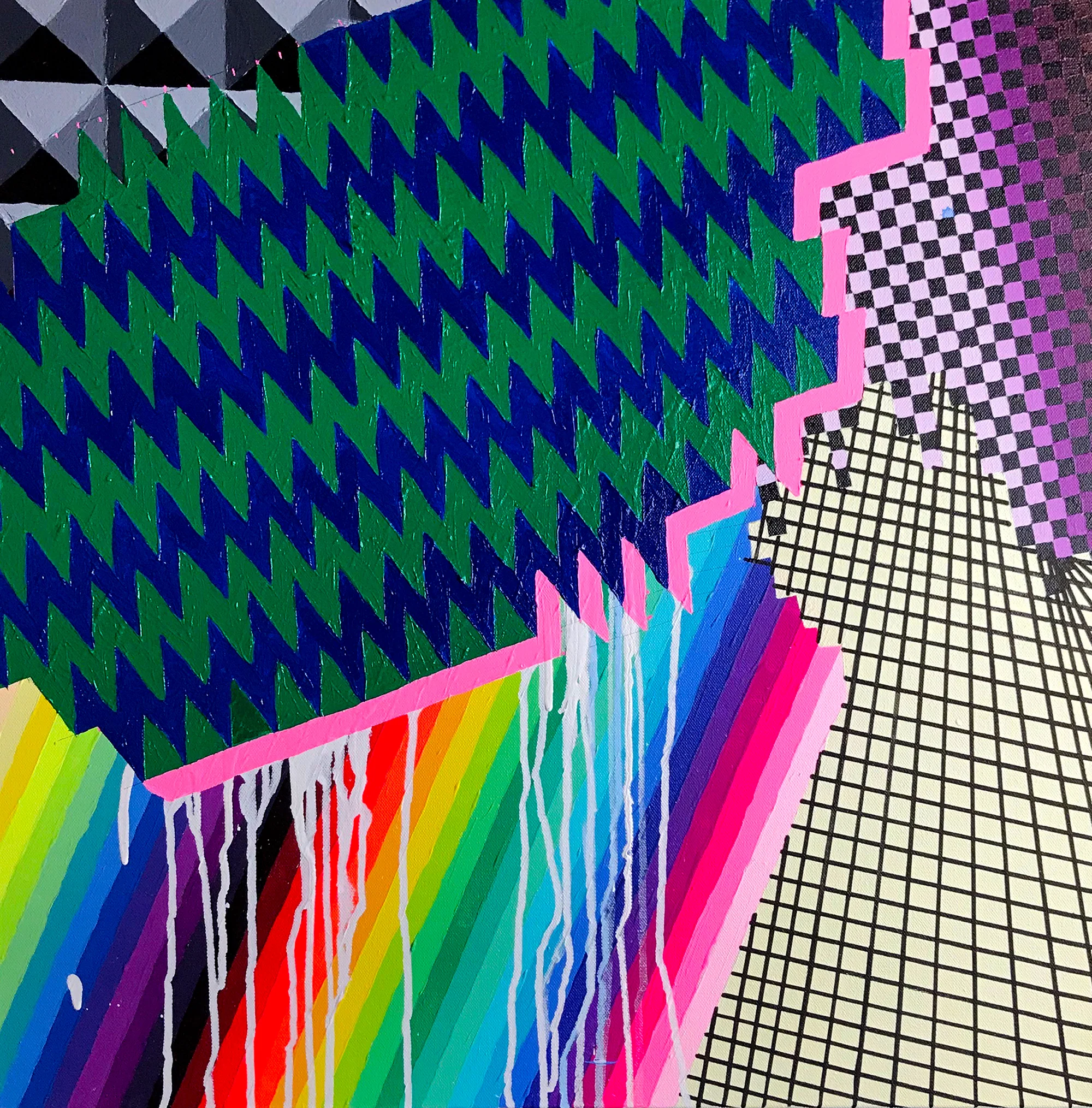 NY1941, 24" X 24", acrylic on canvas, 2019
