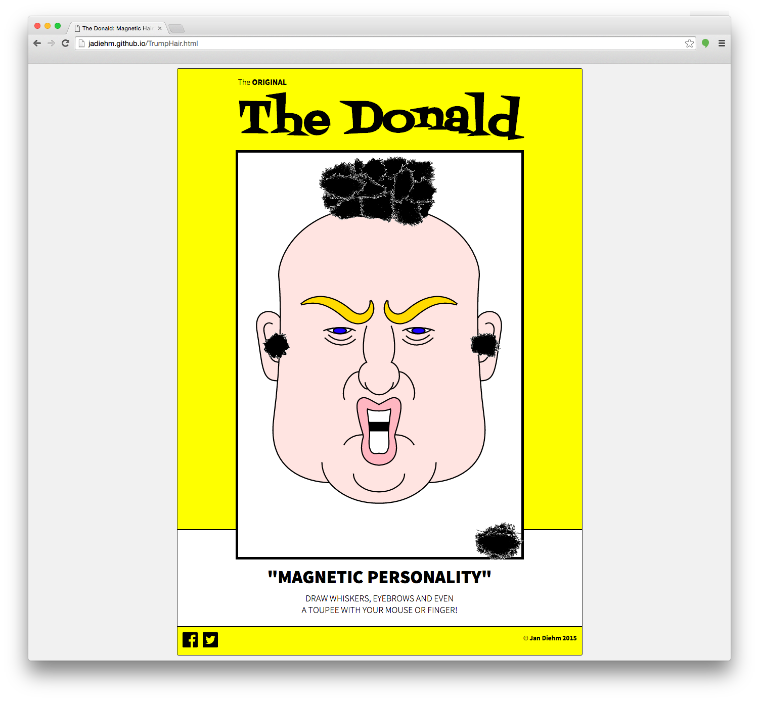 Interactive Trump Hair Game — JAN DIEHM