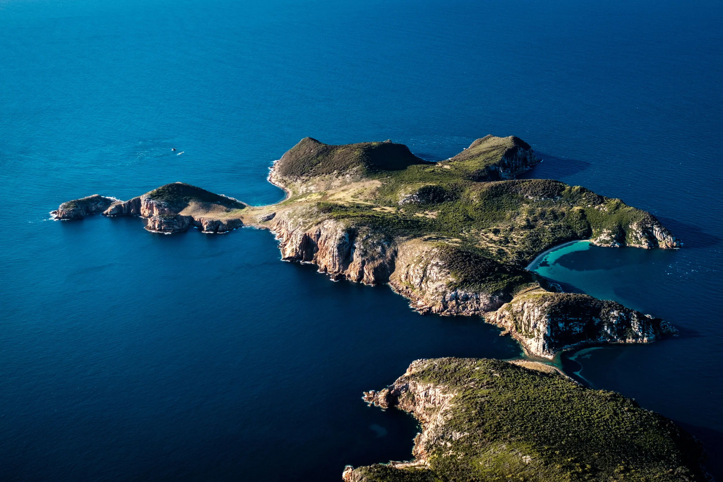 Deal Island - seen on the way over to Flinders Island in Bass Straight.