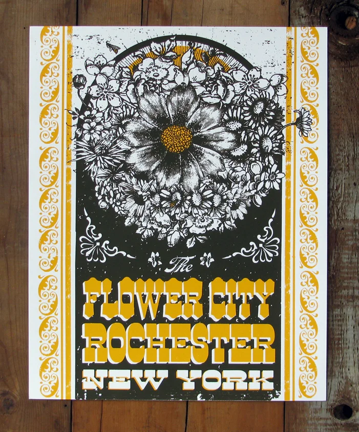 -2 Color Hand Crafted Screen Print- Size: 16"x20" - Easy to frame due to the prints standard size Paper: French Paper Co. Speckletone White, Acid Free and Archival quality. Made in the USA Ink: Hand Crafted Silk Screen Print- Printed with water based eco- friendly archival inks Editon Size: Limited Edition print of 80. Signed and Numbered