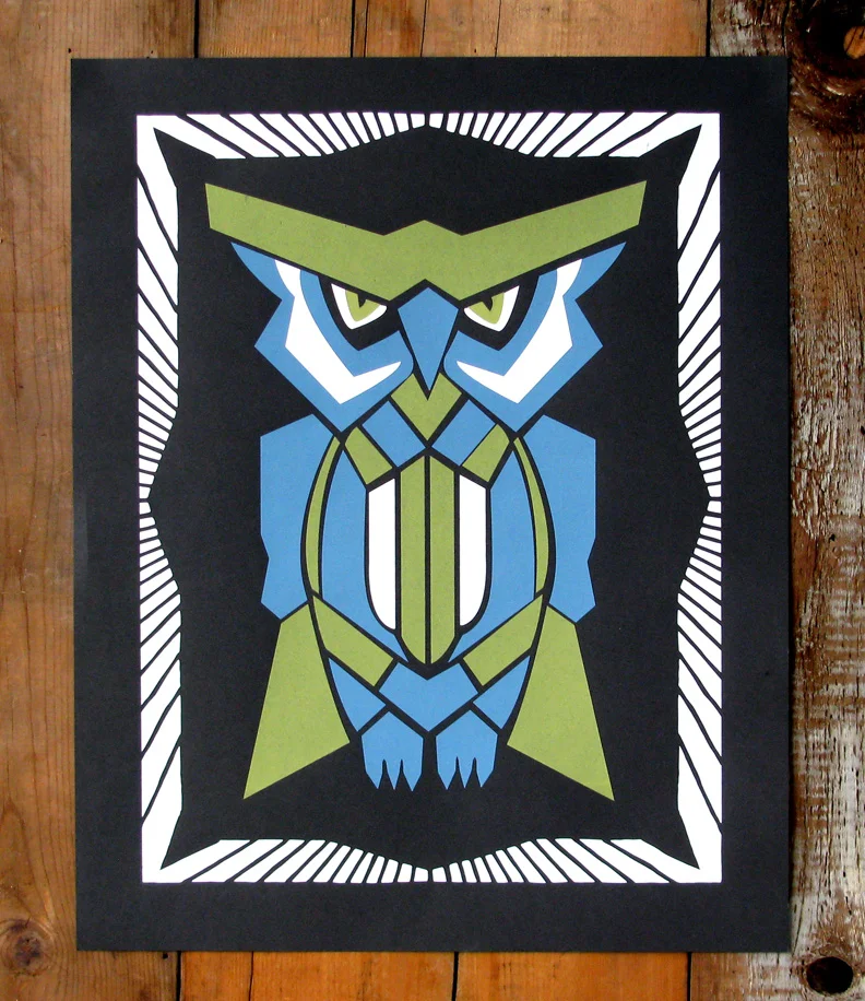 -3 Color Hand Crafted Screen Print- Size: 16"x20" Paper: French Paper Co. Construction - Blacktop, Acid Free and Archival quality. Made in the USA Ink: Hand Crafted Silk Screen Print- printed with water based eco- friendly archival inks Editon Size: Limited Edition print of 20. Signed and Numbered